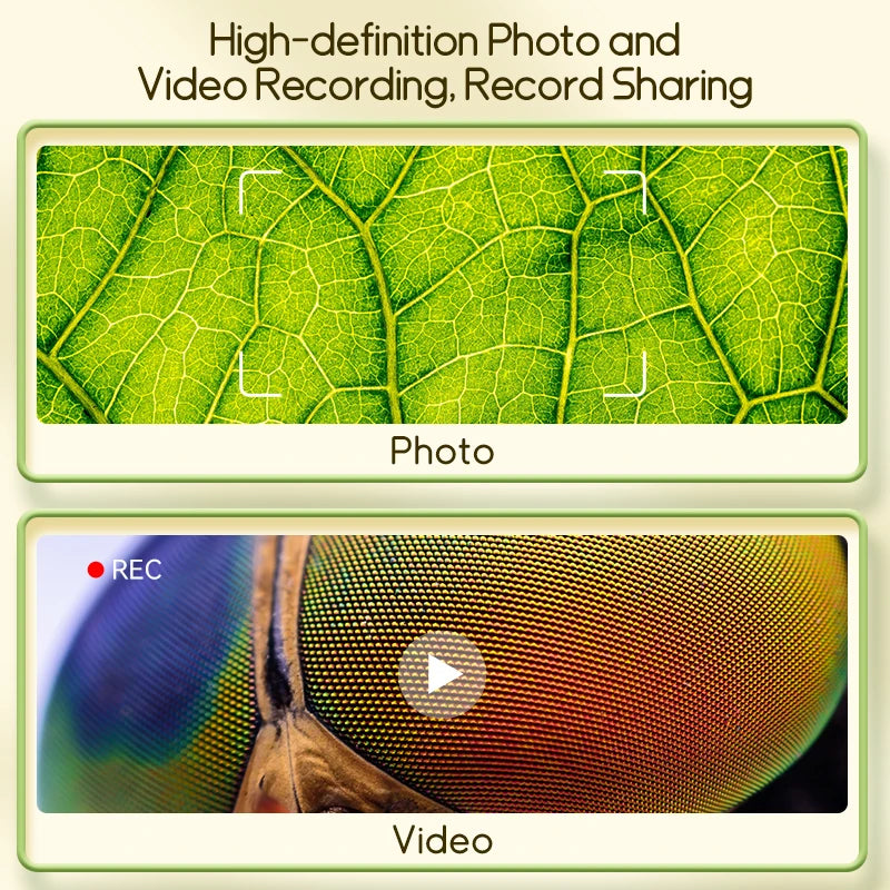 Microscope 1000x Magnifier Microscope 200 Megapixels With LED Photo Video Function
