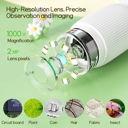 Microscope 1000x Magnifier Microscope 200 Megapixels With LED Photo Video Function